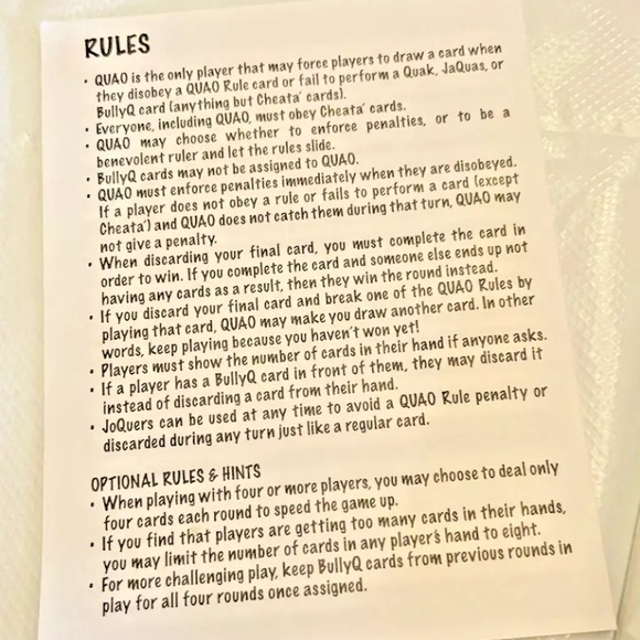 Quao (Pronounced Cow) The Ultimate Dictatorship Card Game. - Picture 5 of 6